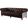 Aberdeen 2 Piece Sofa Set in Vintage Brown Top Grain Leather & Aluminum Finish by Acme - 56590-S - Image 4 of 0