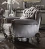 Versailles Loveseat in Velvet & Antique Platinum Finish by Acme - 56841 - Image 3 of 0