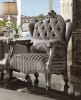 Versailles Sofa Chair 2 Piece Living Room Set in Velvet & Antique Platinum Finish by Acme - 56845-S - Image 4 of 0