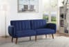 Bernstein Adjustable Sofa in Blue Linen & Walnut Finish by Acme - 57190 - Image 1 of 0