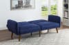 Bernstein Adjustable Sofa in Blue Linen & Walnut Finish by Acme - 57190 - Image 2 of 0