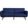 Bernstein Adjustable Sofa in Blue Linen & Walnut Finish by Acme - 57190 - Image 3 of 0