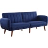 Bernstein Adjustable Sofa in Blue Linen & Walnut Finish by Acme - 57190 - Image 4 of 0