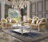 Picardy 2 Piece Sofa Set in Butterscotch PU & Antique Pearl Finish by Acme - 58210-S - Image 1 of 0