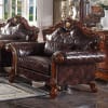 Picardy Sofa in PU & Vintage Cherry Oak Finish by Acme - 58221 - Image 4 of 0