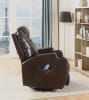 Waterlily Rocker Recliner w/Swivel in Brown PU Finish by Acme - 59278 - Image 3 of 0