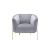 Carlson Accent Chair in Gray Velvet & Gold Finish by Acme - 59790 - Image 2 of 0