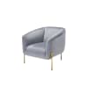 Carlson Accent Chair in Gray Velvet & Gold Finish by Acme - 59790 - Image 3 of 0