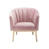 Colla Accent Chair in Pink Velvet & Gold Finish by Acme - 59814 - Image 2 of 0