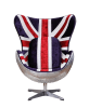 Brancaster Accent Chair in Pattern Fabric & Aluminum Finish by Acme - 59835 - Image 2 of 0