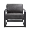 Locnos Accent Chair in Gray Top Grain Leather Finish by Acme - 59944 - Image 1 of 0