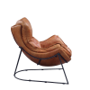 Thurshan Accent Chair in Aperol Top Grain Leather & Black Finish by Acme - 59945 - Image 4 of 0