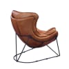 Thurshan Accent Chair in Aperol Top Grain Leather & Black Finish by Acme - 59945 - Image 5 of 0