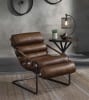Dolgren Accent Chair in Sahara Top Grain Leather & Matt Iron Finish by Acme - 59948 - Image 1 of 0