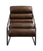 Dolgren Accent Chair in Sahara Top Grain Leather & Matt Iron Finish by Acme - 59948 - Image 2 of 0