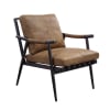 Anzan Accent Chair in Berham Chestnut Top Grain Leather Finish by Acme - 59949 - Image 3 of 0