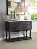Gerardo 7 Piece Dining Room Set in White Marble & Weathered Espresso Finish by Acme - 60820 - Image 5 of 0