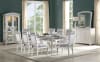 Maverick 7 Piece Dining Room Set in Fabric & Platinum Finish by Acme - 61800 - Image 2 of 0