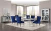 Varian 7 Piece Dining Room Set in Fabric, Mirrored & Antique Platinum Finish by Acme - 66155 - Image 2 of 0