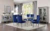 Varian 7 Piece Dining Room Set in Fabric, Mirrored & Antique Platinum Finish by Acme - 66160 - Image 2 of 0