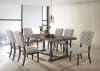 Bernard 7 Piece Dining Room Set in Fabric & Weathered Gray Oak Finish by Acme - 66190 - Image 1 of 0