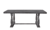 Bernard 7 Piece Dining Room Set in Fabric & Weathered Gray Oak Finish by Acme - 66190 - Image 2 of 0