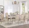 Wynsor 7 Piece Dining Room Set in Fabric & Antique Champagne Finish by Acme - 67540 - Image 1 of 0