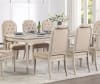 Wynsor 7 Piece Dining Room Set in Fabric & Antique Champagne Finish by Acme - 67540 - Image 3 of 0