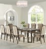 Peregrine 7 Piece Dining Room Set in Fabric & Walnut Finish by Acme - 67990 - Image 1 of 0