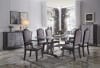 House Beatrice 7 Piece Dining Room Set in Two Tone Gray Fabric, Light Gray & Charcoal Finish by Acme - 68810 - Image 1 of 0