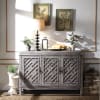Carmelina 5 Piece Round Table Dining Room Set in Weathered Gray Oak Finish by Acme - 70245 - Image 5 of 0