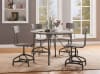 Jonquil 5 Piece Round Table Dining Room Set in Gray Oak & Sandy Gray Finish by Acme - 70285 - Image 1 of 0