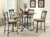 Kiele 5 Piece Counter Height Dining Set in Oak & Antique Black Finish by Acme - 71155-71157 - Image 1 of 0