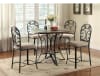 Kiele 5 Piece Counter Height Dining Set in Oak & Antique Black Finish by Acme - 71155-71158 - Image 1 of 0