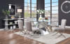 Noralie 7 Piece Dining Room Set in Faux Diamonds & Clear Glass Finish by Acme - 71280-71182 - Image 1 of 0