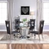 Noralie 5 Piece Round Table Dining Room Set in Faux Diamonds & Clear Glass Finish by Acme - 71285-62078 - Image 1 of 0