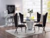 Noralie 5 Piece Round Table Dining Room Set in Faux Diamonds & Clear Glass Finish by Acme - 71285-62079 - Image 1 of 0