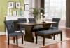 Effie 7 Piece Dining Room Set with Gray Chairs in Walnut Finish by Acme - 71515-71524 - Image 1 of 0