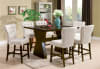 Effie 7 Piece Counter Height Dining Set with Beige Chairs in Walnut Finish by Acme - 71520-71527 - Image 1 of 0