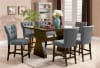 Effie 7 Piece Counter Height Dining Set with Gray Chairs in Walnut Finish by Acme - 71520-71528 - Image 1 of 0