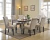 Vriel 7 Piece Dining Room Set in Dark Oak & Black Finish by Acme - 71580 - Image 1 of 0