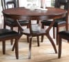 Oswell 5 Piece Round Table Dining Room Set in Cherry Finish by Acme - 71597 - Image 2 of 0