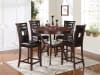 Oswell 5 Piece Round Table Counter Height Dining Set in Cherry Finish by Acme - 71599 - Image 1 of 0