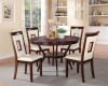Oswell 5 Piece Round Table Dining Room Set in Cherry Finish by Acme - 71604 - Image 1 of 0