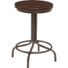 Burney 5 Piece Round Table Counter Height Dining Set in Cherry Oak & Bronze Finish by Acme - 71640 - Image 3 of 0