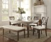 Claudia 7 Piece Dining Room Set in White Marble & Salvage Brown Finish by Acme - 71715 - Image 1 of 0