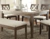 Claudia 7 Piece Dining Room Set in White Marble & Salvage Brown Finish by Acme - 71715 - Image 2 of 0