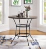 Qamar 5 Piece Round Table Counter Height Dining Set in Oak & Antique Black Finish by Acme - 71890 - Image 2 of 0