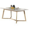 Rosetta 7 Piece Dining Room Set in Faux Marble & White Washed Finish by Acme - 72010 - Image 2 of 0