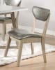 Rosetta 7 Piece Dining Room Set in Faux Marble & White Washed Finish by Acme - 72010 - Image 3 of 0
